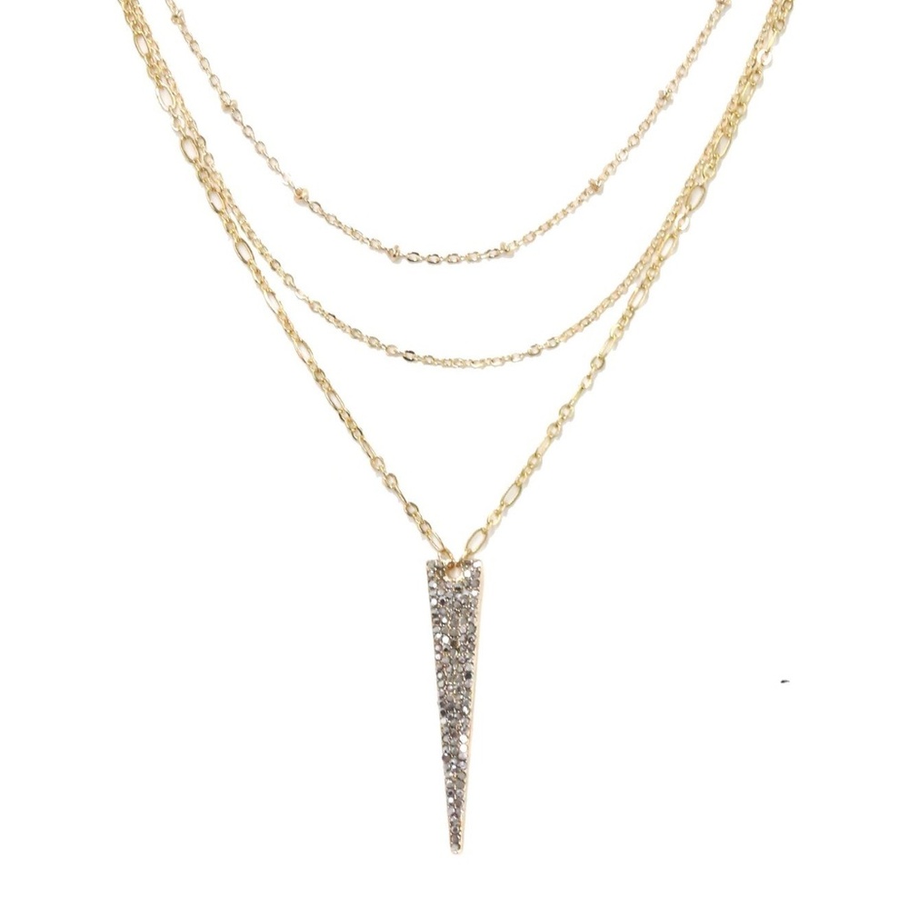 Layered Crystal Spike Necklace